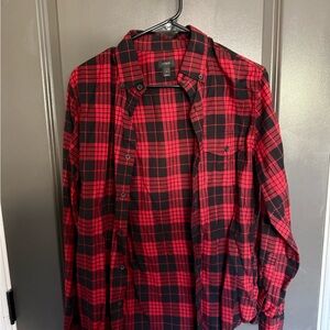 Red and Black Plaid Shirt